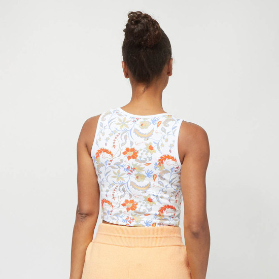 Karl Kani Γυναικεία αμάνικη μπλούζα Chest Signature Flower Crop Top